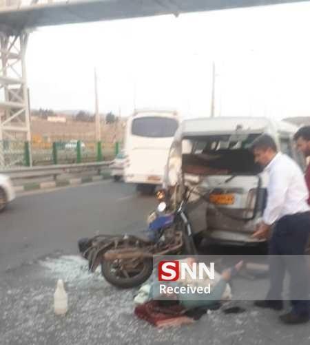 تغیر راستا ناگهانی خودروی ون حادثه آفرید