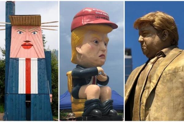 ترامپ، سردمدار مجسمه های مضحک